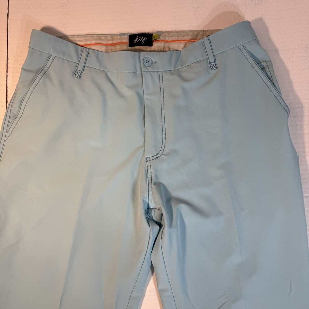 Golf Pants Mens 34‎ Performance Modern Preppy Stretch Cool Stretch Blue Athletic